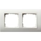 Gira afdekplaat brede uitvoering 2-voudig - standaard 55 zuiver wit mat (021202)