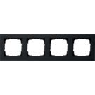 Gira E2 afdekplaat stopcontact 4-voudig - zwart mat (021409)