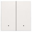 Niko afwerkingsset met lens voor 2-voudige elektronische schakelaar of drukknop - Niko Orginal White (101-32004)