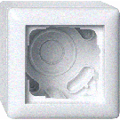 Gira opbouwbehuizing, compleet met afdekraam 1-voudig - standaard 55 zuiver wit glanzend (106103)