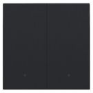 Niko afwerkingsset met lens voor 2-voudige elektronische schakelaar of drukknop - Niko Intense Control Matt Black (161-32004)