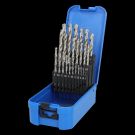 Labor metaalboren ø1-13mm HSS-Geslepen spiraal DIN 338 - set 25 delig (AL910025)