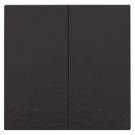 Niko afwerkingsset met lens voor 2-voudige elektronische schakelaar of drukknop - Niko Pure Bakelite Piano Black (200-32004)