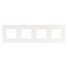 Niko afdekplaat stopcontact 4-voudig 71mm centerafstand - Pure Liquid Snow White (241-76400)