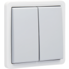 Niko Hydro waterdicht impulsdrukker 2-voudig - grijs - met schroefklem (700-35000)