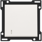 Niko centraalplaat voor enkelvoudige schakelaar of drukknop met transparant venstertje - Original White (101-60005)