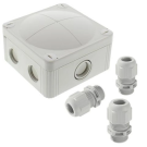 Wiska kabeldoos 407/3 met 3x ESKV20 PLUS wartel - grijs (10105969)