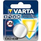Varta knoopcel Lithium CR2430 diameter 24,5 mm dikte 3,0 mm blister van 1 stuk (376920)