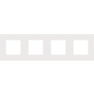 Niko afdekplaat 4 horizontaal/verticaal - 71mm centerafstand - Pure Steel White (154-76400)