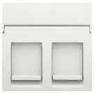 Niko centraalplaat data 2x RJ45 white (101-65200)