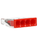 Wago steekklem 4-voudig 0,5-2,5mm2 rood per 100 stuks (2273-204)
