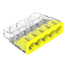 Wago steekklem 5-voudig 0,5-2,5mm2 geel per 100 stuks (2273-205)