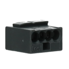Wago micro steekklem 4-voudig 0,6-0,8mm2 donkergrijs per 100 stuks (243-204)