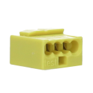 Wago micro steekklem 4-voudig 0,6-0,8mm2 geel per 100 stuks (243-504)