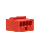 Wago micro steekklem 4-voudig 0,6-0,8mm2 rood per 100 stuks (243-804)