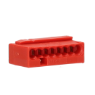 Wago micro steekklem 8-voudig 0,6-0,8mm2 rood per 50 stuks (243-808)