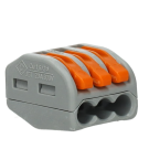 Wago steekklem 3-voudig 2,5mm2 met hendels per 50 stuks (222-413)