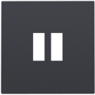 Niko centraalplaat voor dubbele USB-A-lader - Intense Antraciet (122-68001)