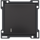 Niko centraalplaat voor enkelvoudige schakelaar of drukknop met transparant venstertje - Pure Bakelite Piano Black (200-60005)