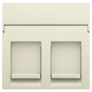 Niko centraalplaat data 2x RJ45 cream (100-65200)