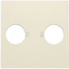 Niko centraalplaat voor 2 enkelvoudige coaxaansluitingen voor TV/FM en Telenet Interkabel - Original Cream (100-69702)