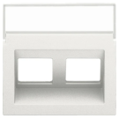 Niko centraalplaat data 2x RJ45 schuine uitgang white (101-65400)