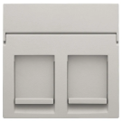 Niko centraalplaat data 2x RJ45 light grey (102-65200)
