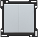 Niko centraalplaat voor 2-voudige schakelaar of drukknop - Intense Sterling (121-61505)