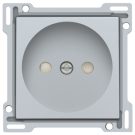 Niko centraalplaat voor stopcontact zonder aarding met kinderveiligheid inbouwdiepte 21mm - Intense Sterling (121-66501)
