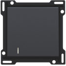 Niko centraalplaat voor enkelvoudige schakelaar of drukknop met transparant venstertje - Intense Antraciet (122-60005)