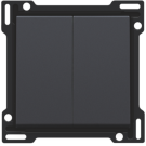 Niko centraalplaat voor serieschakelaar, wisselschakelaar + drukknop N.O., dubbele wisselschakelaar of dubbele drukknop N.O. of N.G. - Intense Antraciet (122-61505)