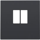 Niko centraalplaat luidsprekeraansluiting 1-voudig anthracite coated (122-69801)