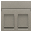 Niko centraalplaat data 2x RJ45 bronze coated (123-65200)
