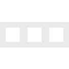 Niko drievoudige afdekplaat 71mm centerafstand - Pure Steel White (154-76700)