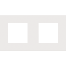 Niko afdekplaat dubbel horizontaal/verticaal - 71mm centerafstand - Pure Steel White (154-76800)