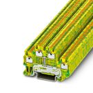 Phoenix Contact twee-etage rijgklem met push-in aansluiting 1,5 mm² - groen/geel  per 50stuks  (PTTB 1,5/S-PE)