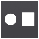 Niko centraalplaat 1-voudige coaxaansluiting en netwerkaansluiting (122-65702)