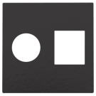 Niko centraalplaat 1-voudige coaxaansluiting en netwerkaansluiting (200-65702)