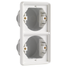 Niko Hydro waterdicht inbouwdoos tweevoudig verticaal - wit (701-74000)
