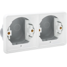 Niko Hydro waterdicht inbouwdoos tweevoudig horizontaal - wit (701-75000)