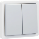 Niko Hydro waterdicht tweevoudige impulsdrukker (NO of NG) 10A 250V met insteekklemmen (zonder opbouwbehuizing) - grijs (700-35005)