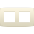 Niko tweevoudige afdekplaat 71mm centerafstand - Original Cream (100-76800)