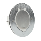 Legrand platinum vloerstopcontact 2mod. rond RVS IP44 IK08 (zonder Mosaic) (089701)