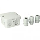 ATTEMA aftakdoos met wartel M25 IP65 grijs 3 stuks (AT2500)