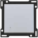 Niko centraalplaat voor enkelvoudige schakelaar of drukknop met transparant venstertje - Intense Sterling (121-60005)