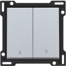 Niko centraalplaat voor tweevoudige rolluikdrukknop - Intense Sterling (121-65914)