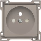 Niko centraalplaat voor stopcontact met penaarde en kinderveiligheid inbouwdiepte 28,5mm - Intense Bronze (123-66601)