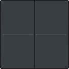 Niko centraalplaat voor draadloze dimschakelaar kinetic (zowel EnOcean/Bluetooth/KNX) - Intense Antraciet (122-00060)