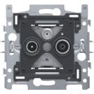 Niko sokkel coaxaansluiting TV+FM+satelliet met schroefklemmen en klauwen (170-09550)