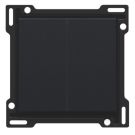 Niko centraalplaat voor wissel/wisselschakelaar, serieschakelaar + dubbele wip drukknop NO of NC - Intense Matt Black (161-61505)